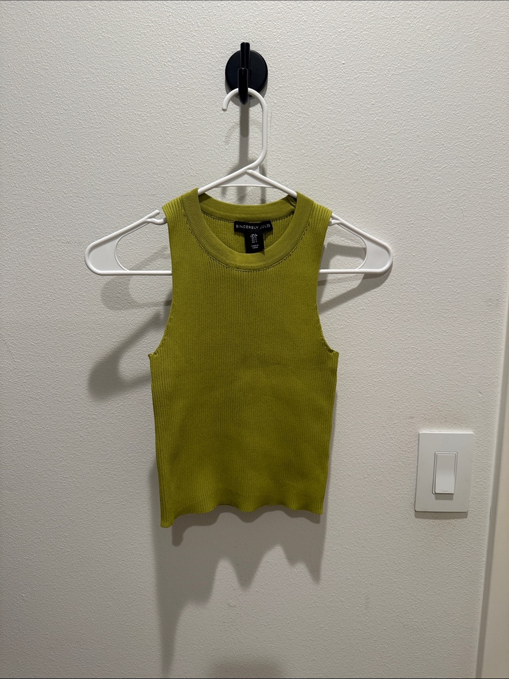 Sincerely Jules Olive-Chartreuse Ribbed Tank
